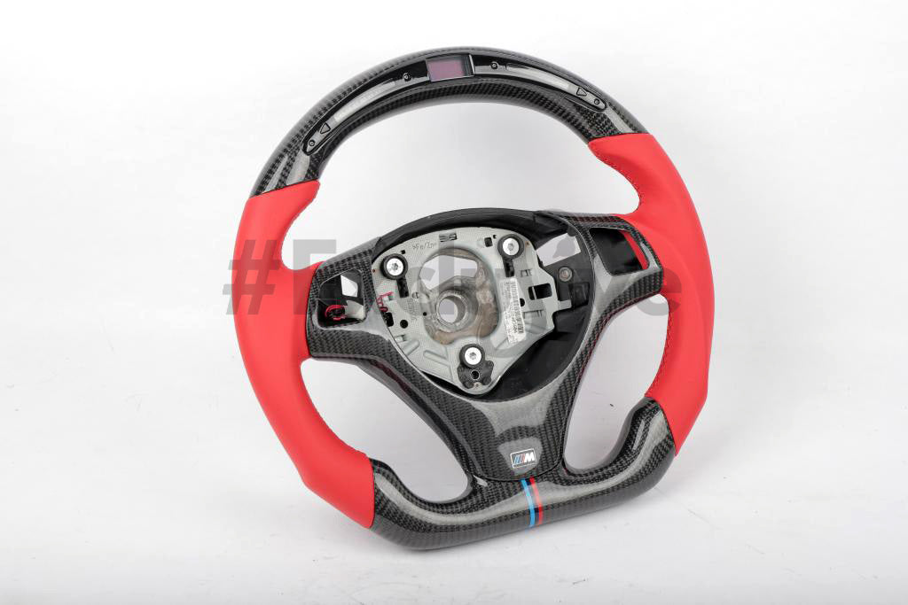 05-13 BMW 1/3/X1/X3/M3 Series M Sport Custom Steering Wheel | 3 Series/M3  E90 E91 E92 E93/ 1 Series E82/E88/ X1 E84/ X3 E83