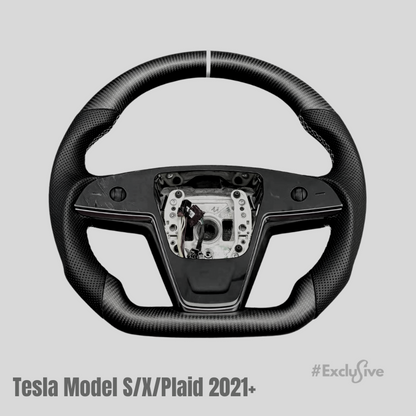 21-23 Tesla Model S / Model X / Plaid Yoke to Full-Wheel Conversion Custom Steering Wheel